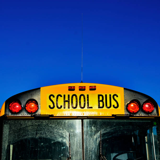 school bus detail - bussing imagens e fotografias de stock