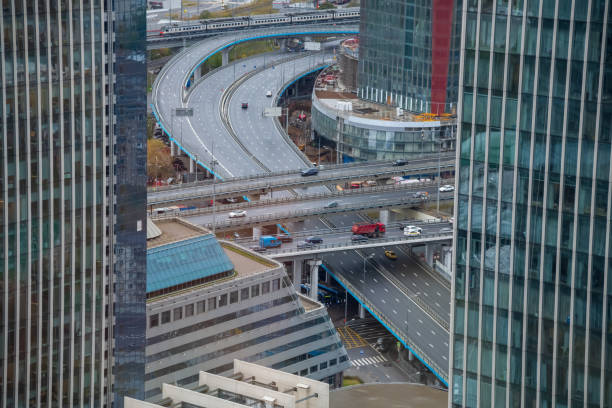 istock High angle view of modern urban road 2043205351