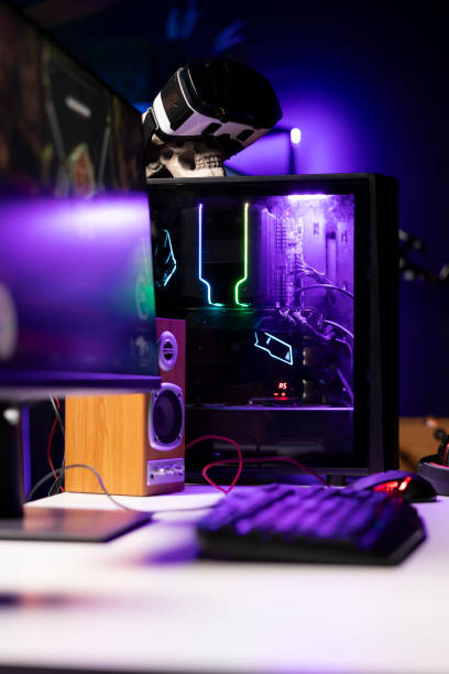 istock RGB lights illuminated fans on gaming computer , close up 2043244366