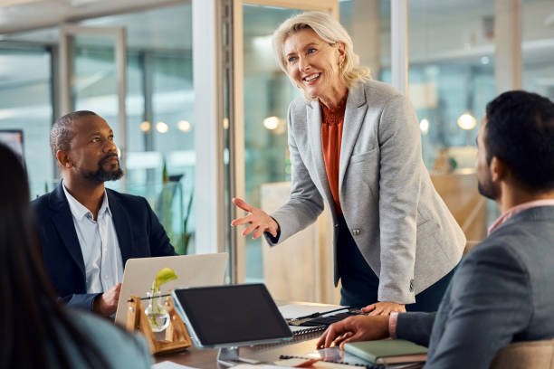 istock Business people, meeting and teamwork for a project, cooperation and PR agency with support. Corporate, manager and employees with discussion or management with feedback or review with collaboration 2043246507