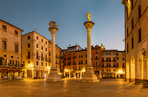 Vicenza - Piazza dei Signori at dusk.