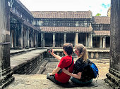 Family selfie at Angkor Wat