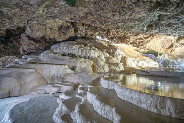 the scenic views of kaklık cave in denizli, turkey - honaz 뉴스 사진 이미지