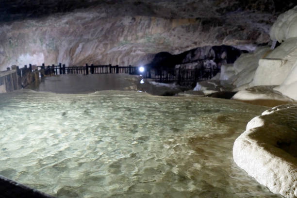 the scenic views of kaklık cave in denizli, turkey - honaz 뉴스 사진 이미지