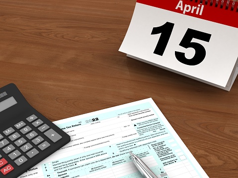 Tax form calculator planning audit business tax day calendar