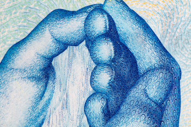 Closeup of 100 Swiss franc banknote for design purpose