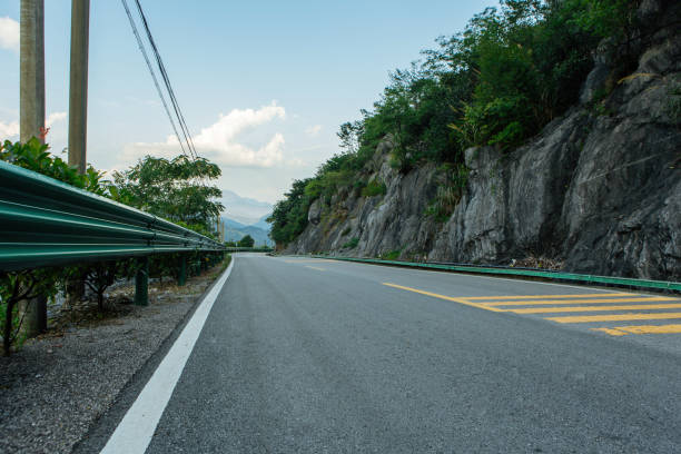 istock Background image of car advertisements on mountain roads 2043318809
