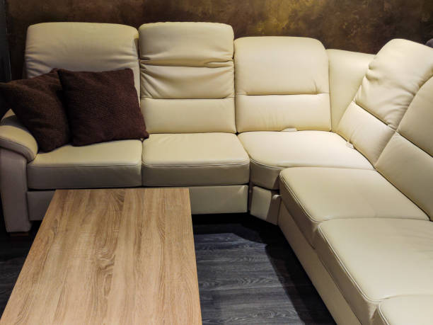 istock Beautiful modern sofa with comfortable cushions in the living room. 2043339158