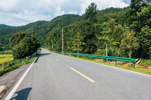 istock Background image of car advertisements on mountain roads 2043347112