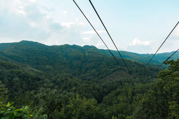 istock Transport goods by air, between mountains 2043371550