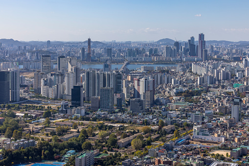 beautiful seoul cityscape in south korea.