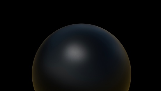 Abstract black sphere. Computer generated 3d render