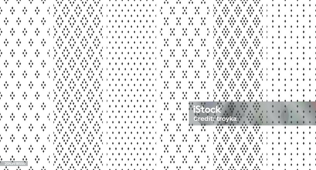 Diamond Vector Pattern Texture Set Of Seamless Diamond Dots Patterns Geometric Textures Colection ...