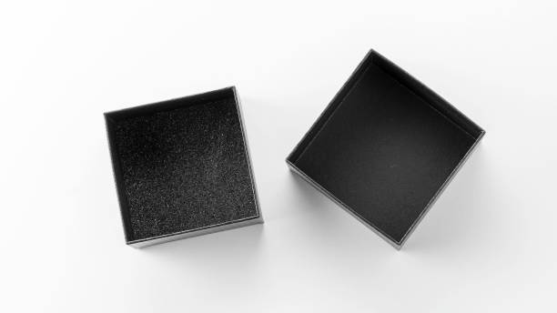 istock Black Box For a gift, white background. Top View, Design Blank, Blank Space, Studio Photo 2043463974