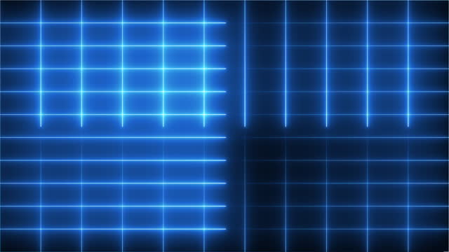 Blue neon grid