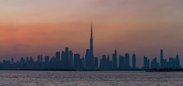 istock Downtown Dubai Panorama at Sunset 2043480303