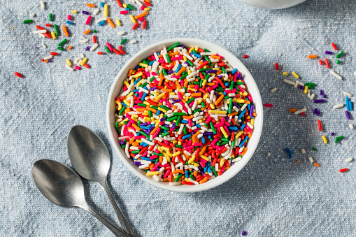 Sweet Sugary Candy Sprinkles for Use in Baking