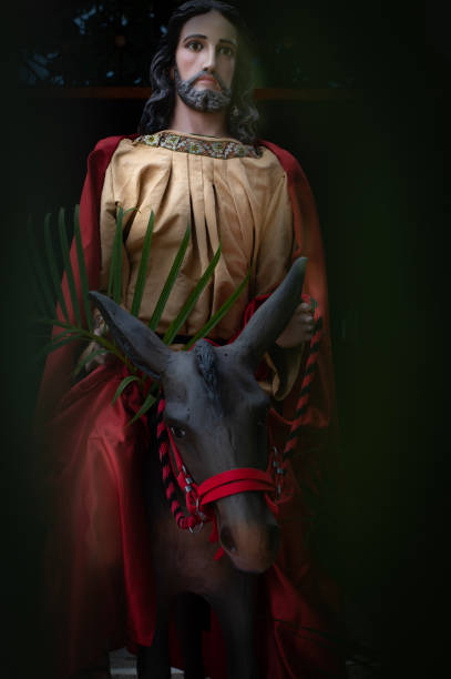 istock Representation of Jesus on a colt on Palm Sunday, Catholic image. 2043487351