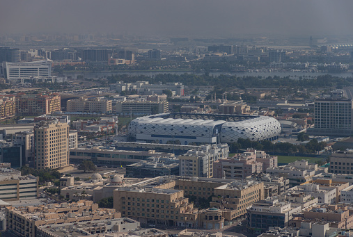 A picture of the Al-Maktoum Stadium.