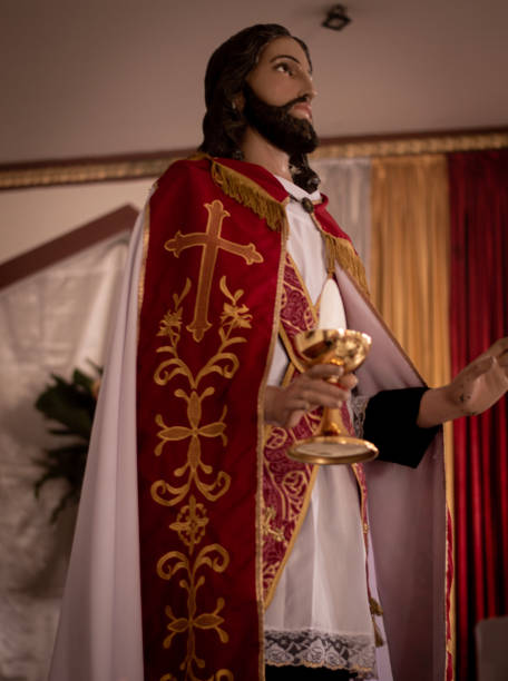 Religious Image Of Jesus Supreme And Eternal Priest Stock Photo Download Image Now iStock
