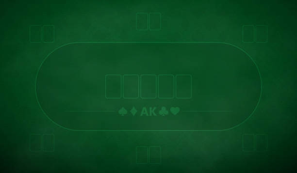 istock Poker table background in green color. Poker table for six players. 2043530918
