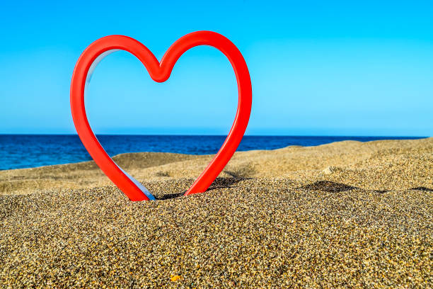 istock Heart on the Sand Beach 2043551274