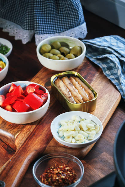 istock Preparing Mediterranean Canned Mackerel Spaghetti Pasta 2043649142