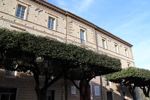 Larino, Province of Campobasso, Molise, Italy - 24 february 2024: Ducal Palace - Built between 1100 and 1200 by the will of the rich Normans, it was used as the home of the families who governed the fate of Larino.