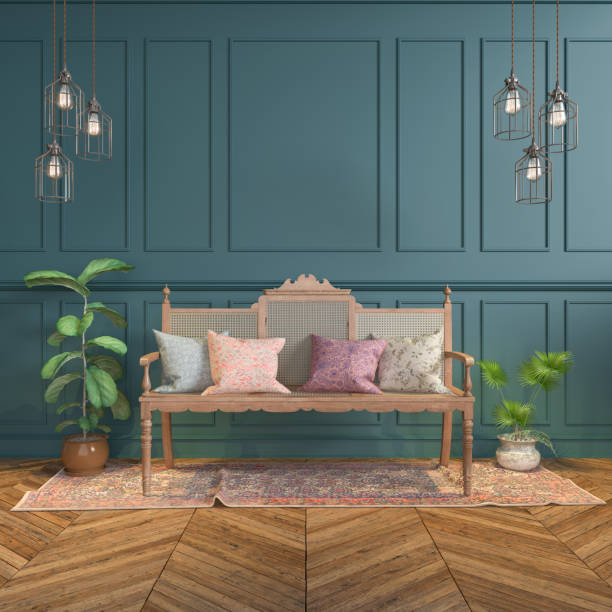 istock 3d render of a Victorian living room - classic style 2043690908