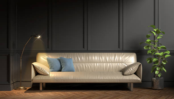 istock 3d rendering of victorian living room with a large sofa - classic style 2043691621