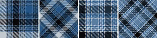 Vector illustration of Colored straight and oblique scottish cage texture.