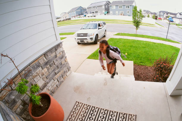 istock Home Security Camera Footage of Children Coming and Going 2043715891