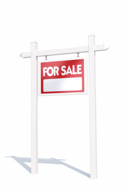 istock White Wooden Real Estate For Sale Sign, Object + Shadow Path 2043757271