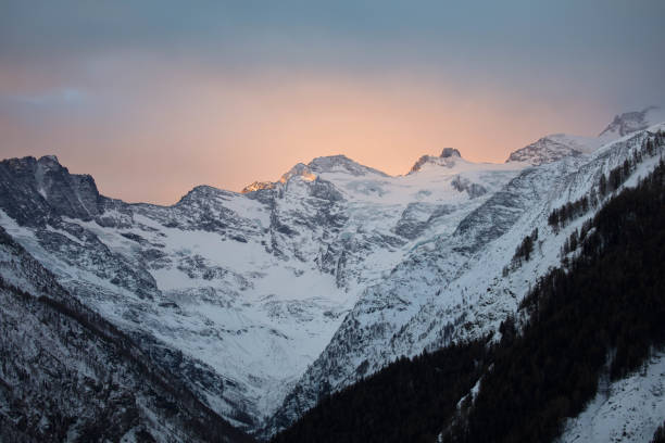 istock Winter dawn in the mountains. 2043777673