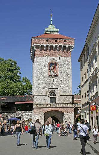 Old town of Krakow, St. Florian´s Gate, Poland, World Heritage Site by UNESCO