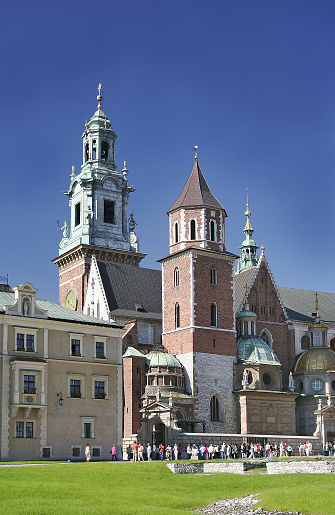 Wawel Cathedral in Krakow, Poland. Krakow is UNESCO World Heritage Site