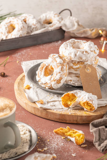 istock Portuguese sweets named argolas das Caldas - Rings from Caldas. Typical glazed cookies with sugar. Regional sweet from Caldas da Rainha, Portugal. 2043924496