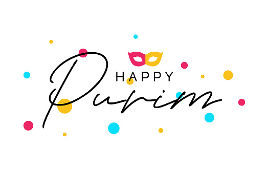 Happy Purim poster, card design. Vector illustration