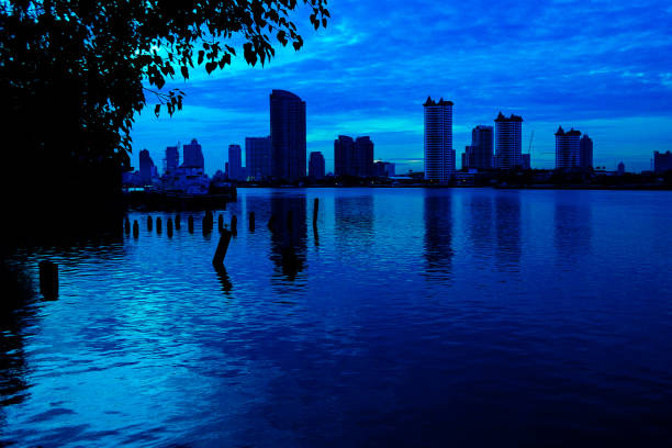 sunrise in city