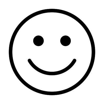 Happy smiley emoticon. Design can use for web and mobile app. Vector illustration