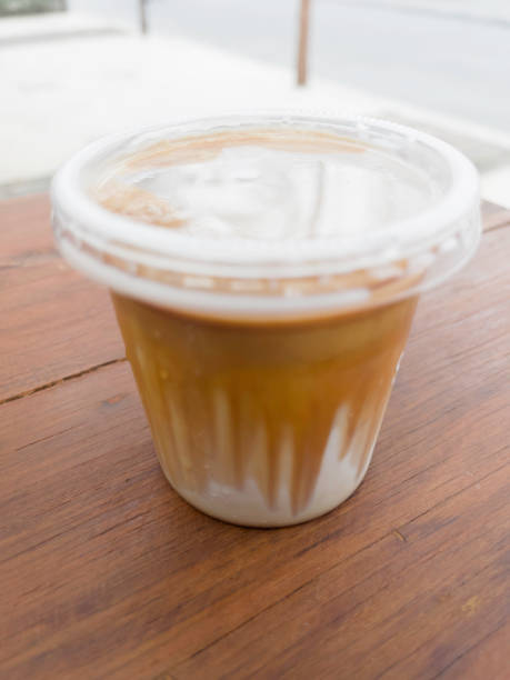 istock Dirty coffee cup or espresso coffee with milk 2044281670