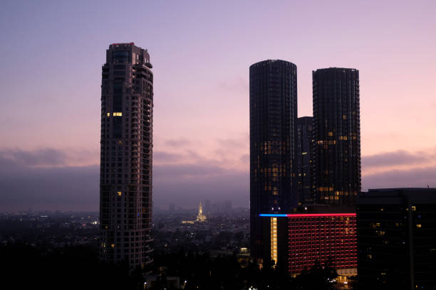 istock Century City Skyline: Sunset, Panoramic Views of Luxury High Rise Condos, 2044291392
