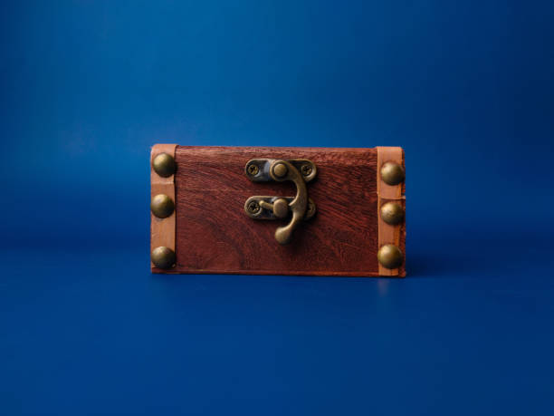 Vintage wooden box. Business concept.