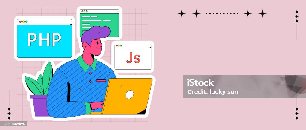 Programming Character Design Programming Teaching Development Flat Character Vector Concept ...