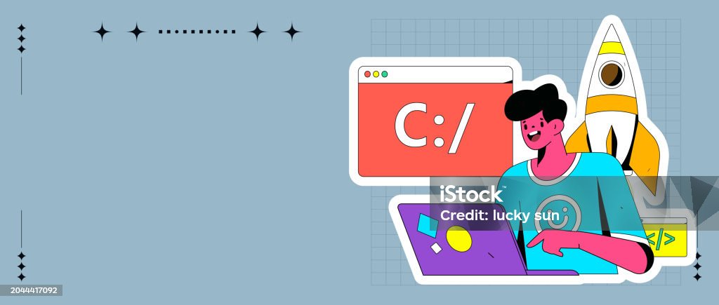 Programming Character Design Programming Teaching Development Flat Character Vector Concept ...