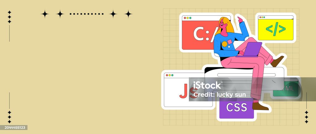 Programming Character Design Programming Teaching Development Flat Character Vector Concept ...