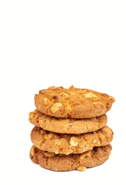 istock Peanut Cookies or Biscuit Isolate on White Background in Vertical Orientation 2044473753