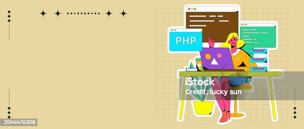 Programming Character Design Programming Teaching Development Flat Character Vector Concept ...
