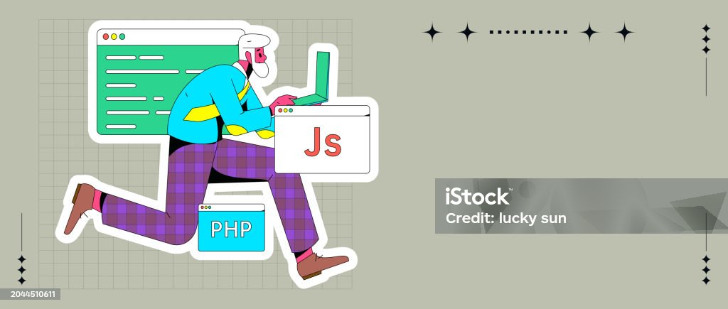 Programming Character Design Programming Teaching Development Flat Character Vector Concept ...
