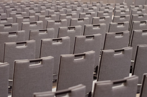 A chairs for listening to meetings in the auditorium.